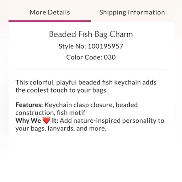 Free People Beaded Fish Bag Charm - Picture 3 of 6